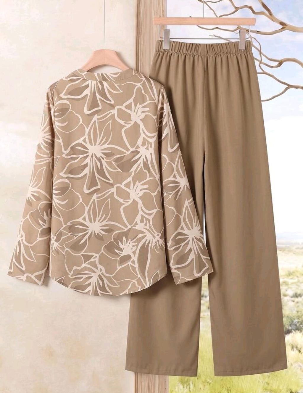 Conjunto de 2 piezas de pantalón y blusa manga larga – Bajo pedido