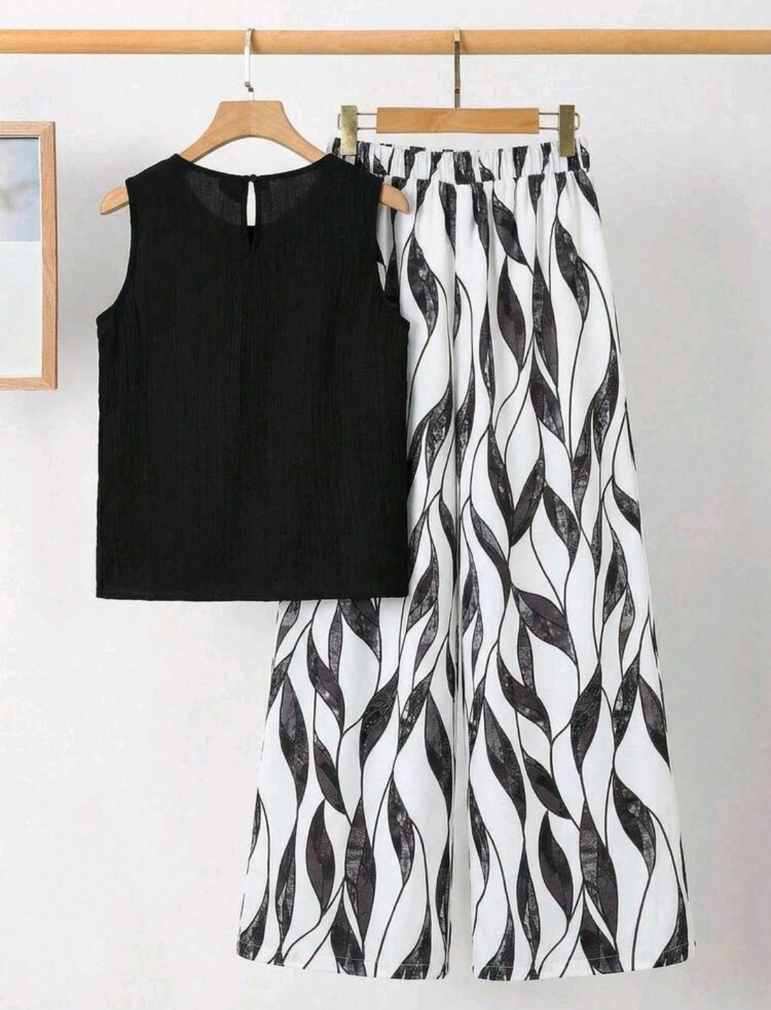 Conjunto de 2 piezas de pantalón y blusa