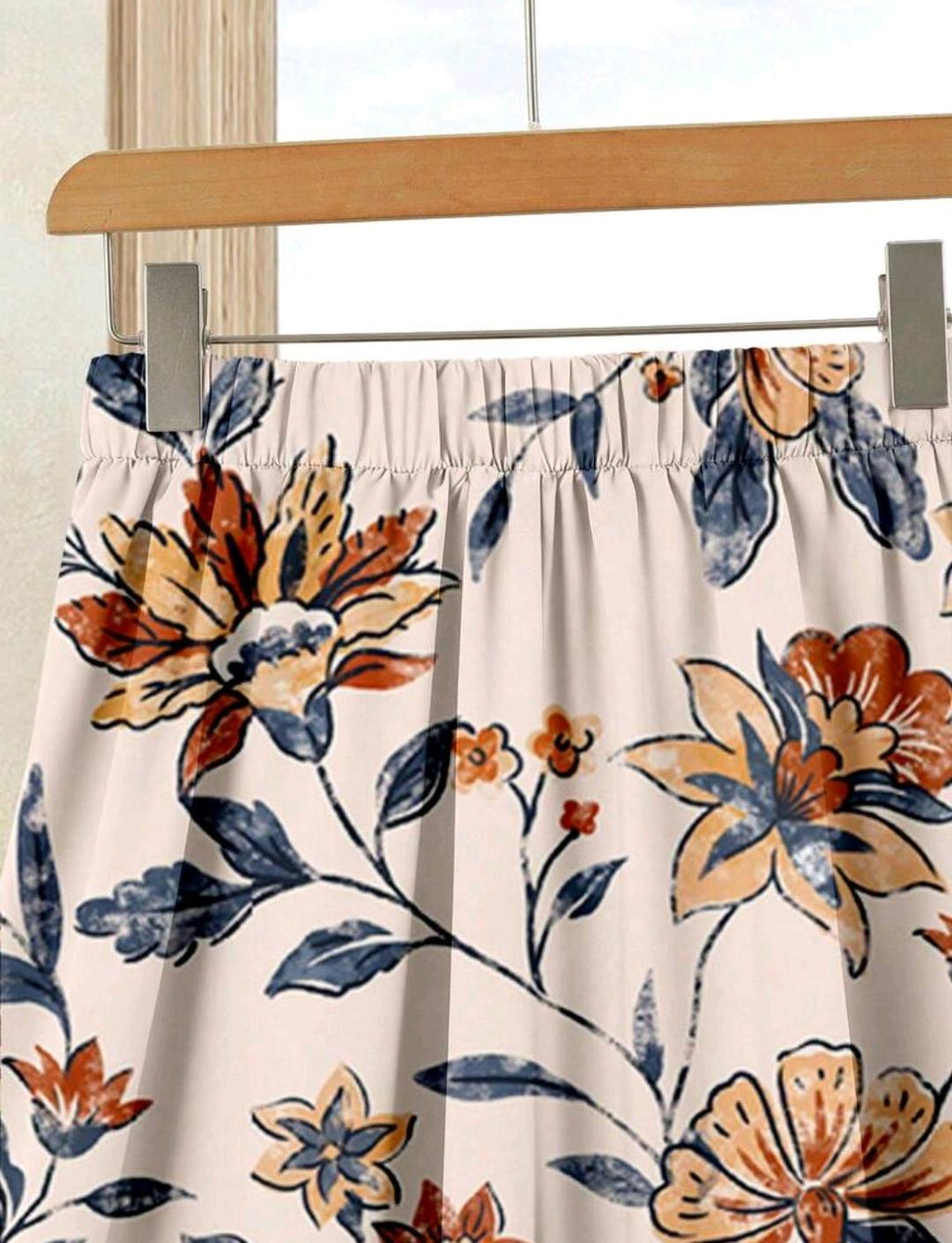 Rusticease Set de 2 piezas de top de color sólido + falda estampada para vacaciones casuales de mujer, conjunto de verano ideal para primavera y verano.