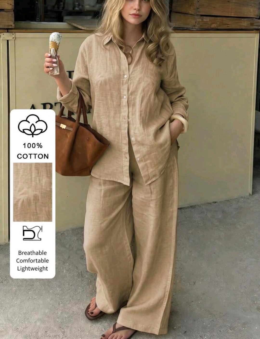 Conjunto de camisa y pantalón 100 % algodón | Bajo pedido