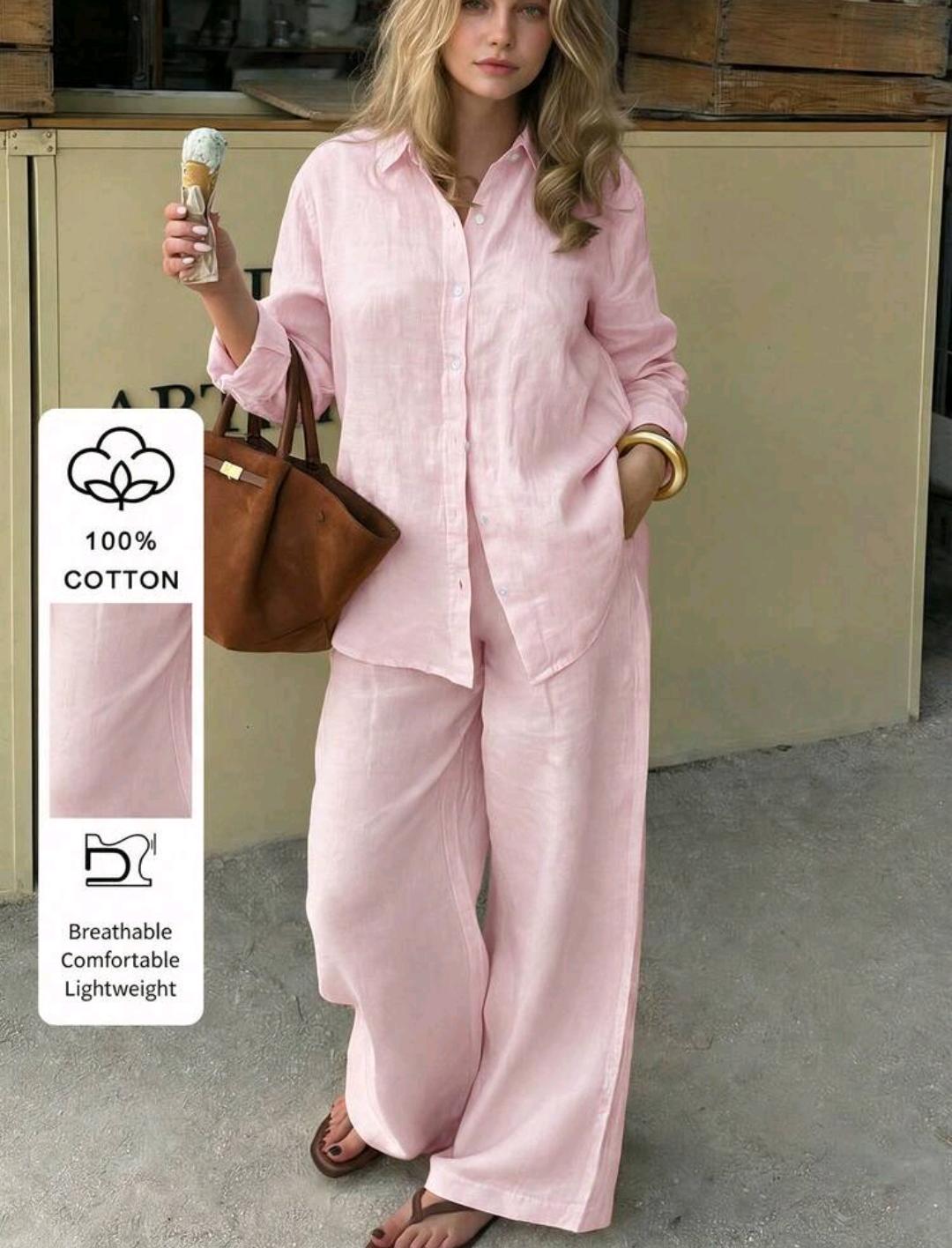 Conjunto de camisa y pantalón 100 % algodón | Bajo pedido