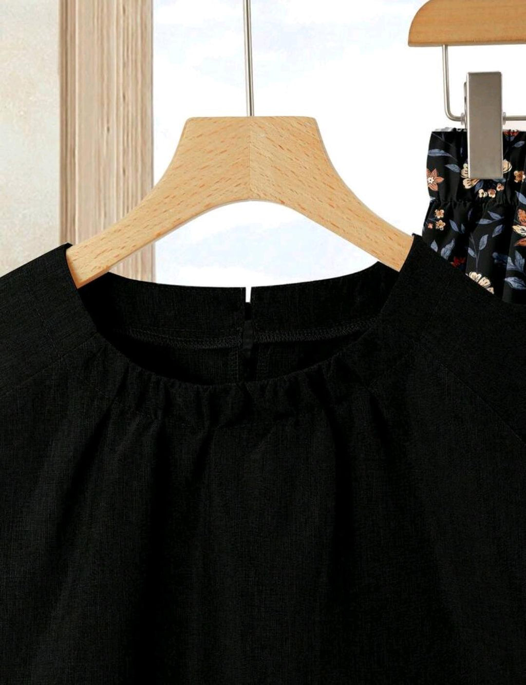 Rusticease 2 piezas Conjunto casual de verano para mujer con parte superior de unicolor + falda estampada, conjunto de falda y blusa ideal para vacaciones y actividades diarias.