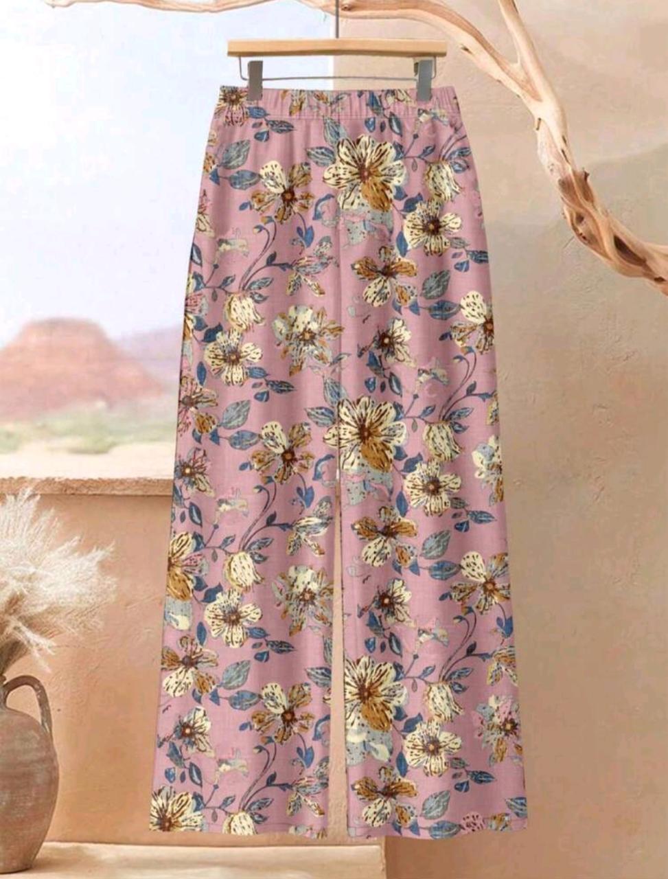 Conjunto Florencia blusa larga y pantalón floral | Bajo pedido