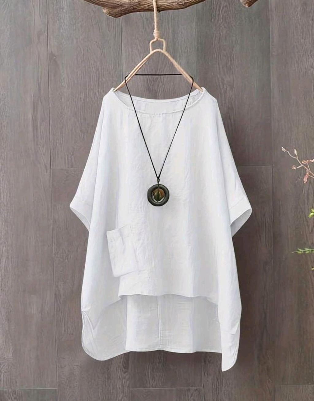 Blusa de algodón de corte amplio Esencia · Bajo pedido