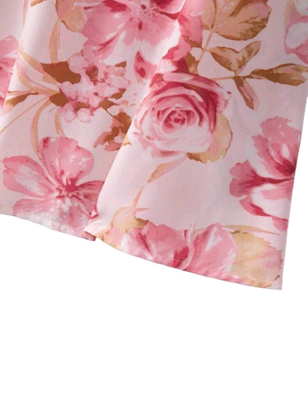 GlowEve CURVE Conjunto de 2 piezas de mujer talla grande con blazer elegante y estampado floral y falda holgada de línea A, conjunto de traje sastre informal de negocios, traje de falda con estampado floral y blazer para primavera.