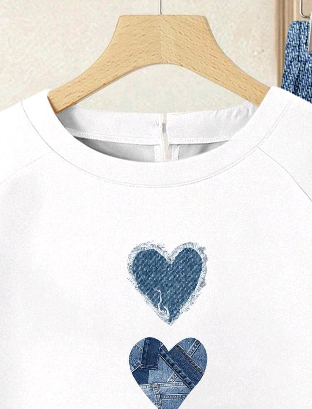 Rusticease Set de 2 piezas Conjunto de top casual de vacaciones + falda azul con estampado de corazón para mujer - Conjunto de falda y top bohemio de verano para playa, crucero, festival de música, boda, viaje a la ciudad, uso en isla y campo