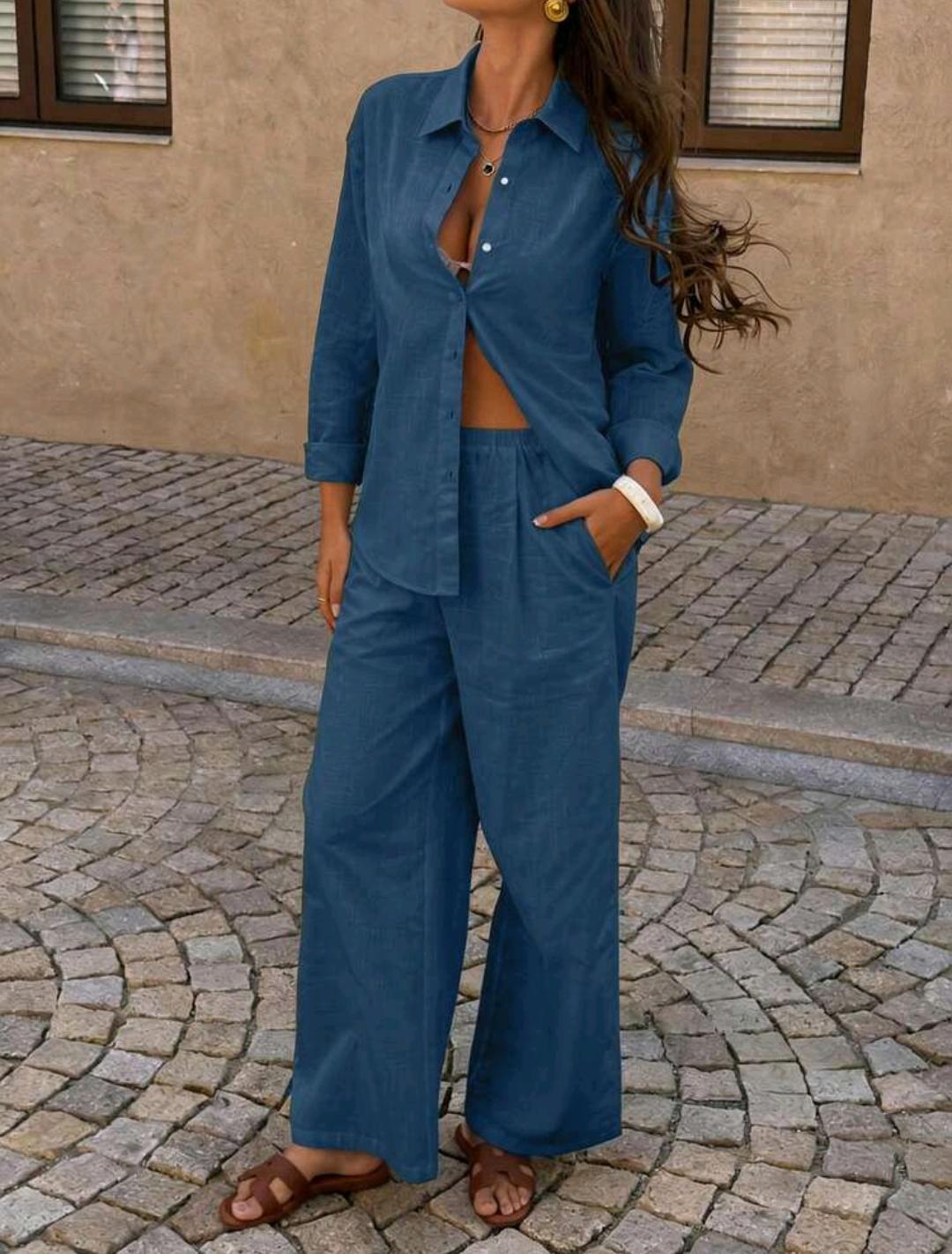 Conjunto de camisa y pantalón 100 % algodón | Bajo pedido