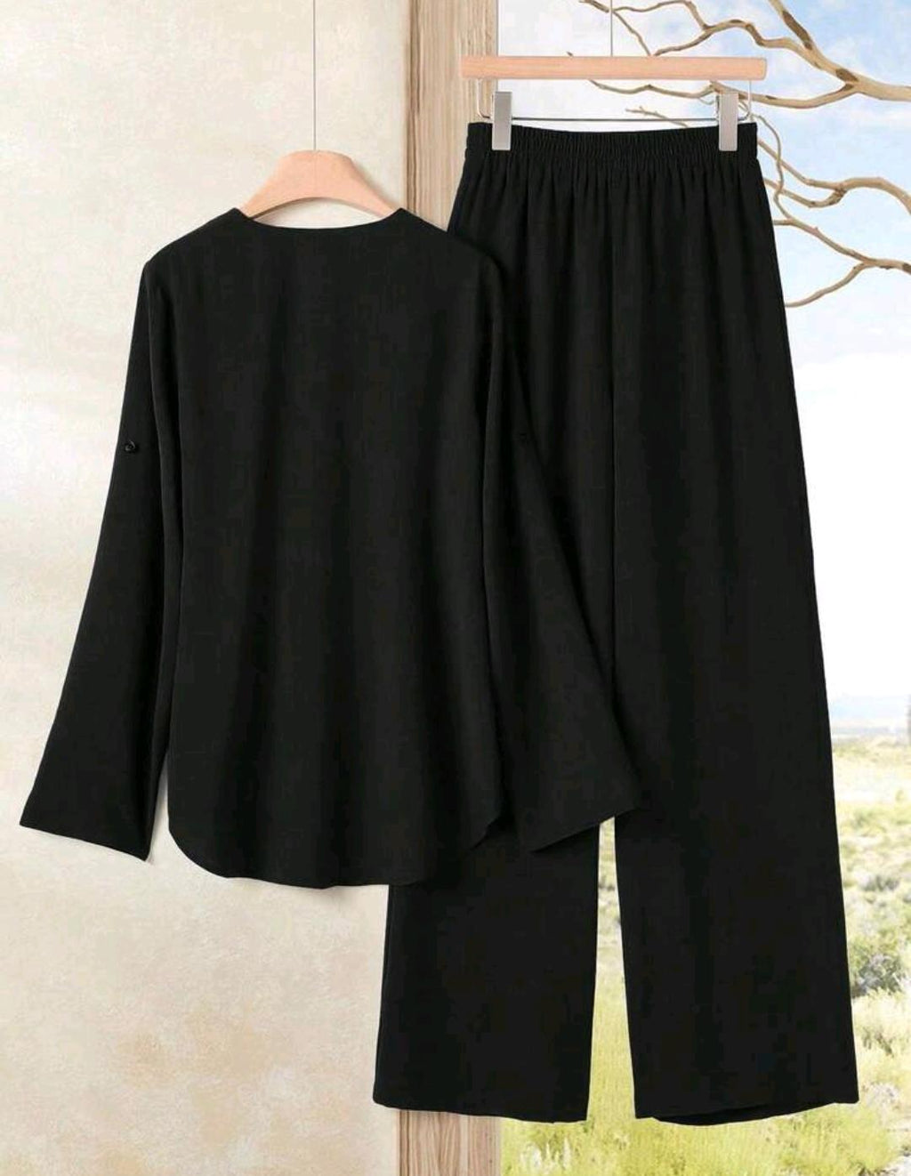 Conjunto de 2 piezas de pantalón y blusa manga larga – Bajo pedido