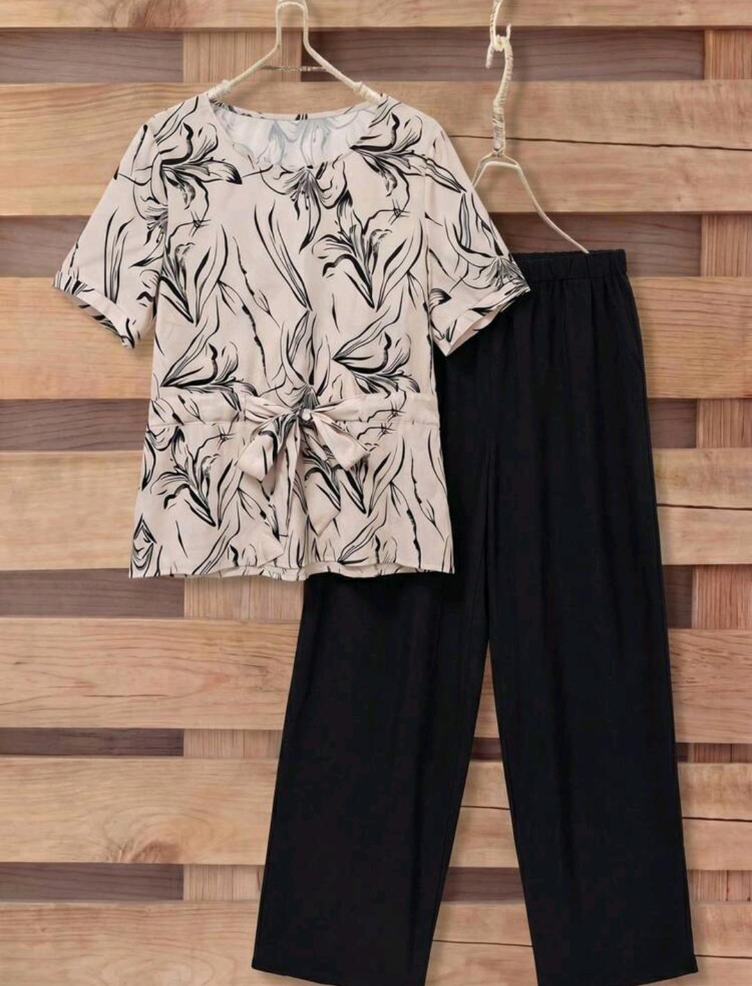 Set de 2 piezas con estampado floral