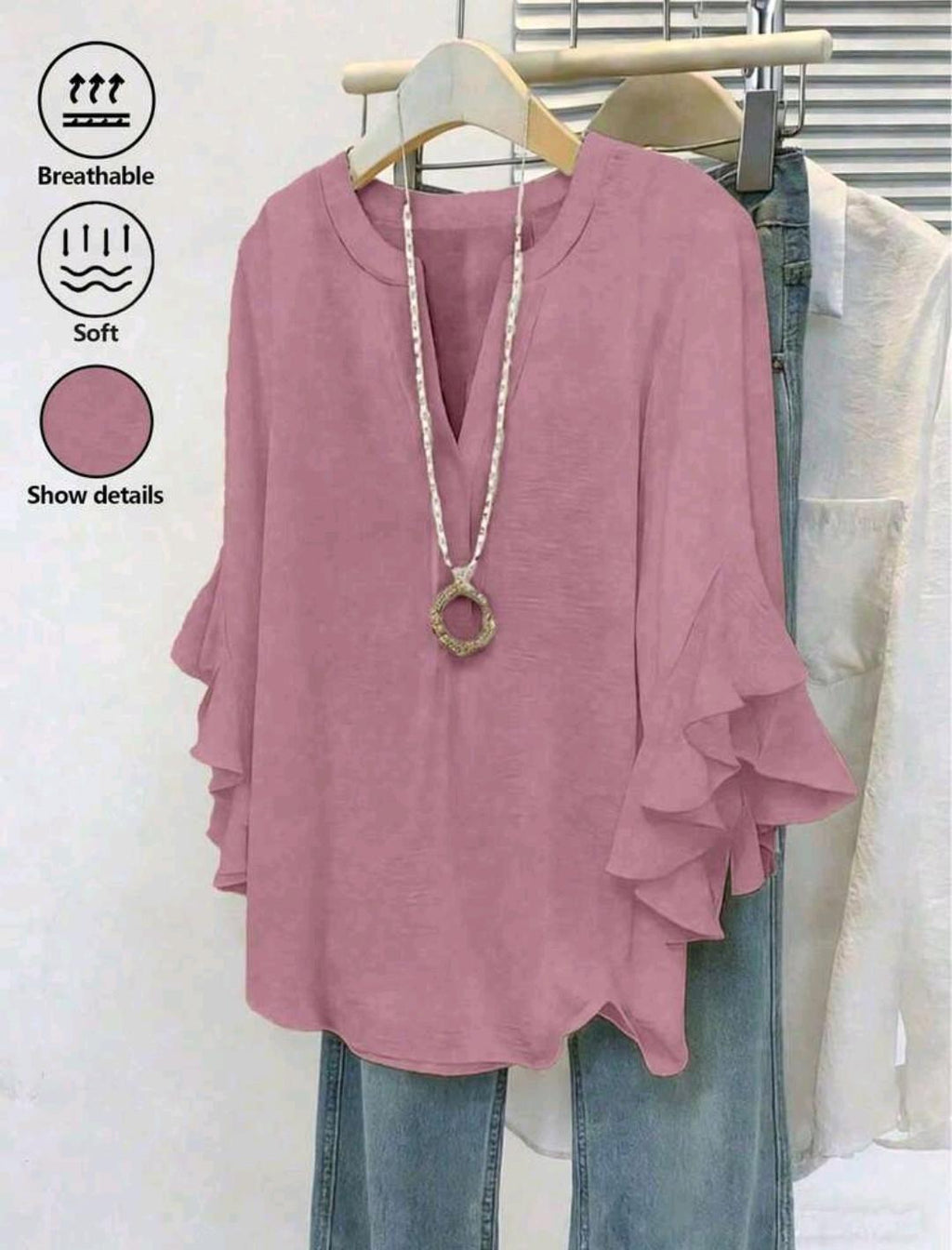 Blusa Aurora con mangas de volantes · Bajo pedido
