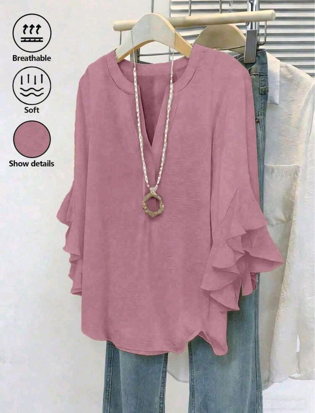 Blusa Aurora con mangas de volantes · Bajo pedido