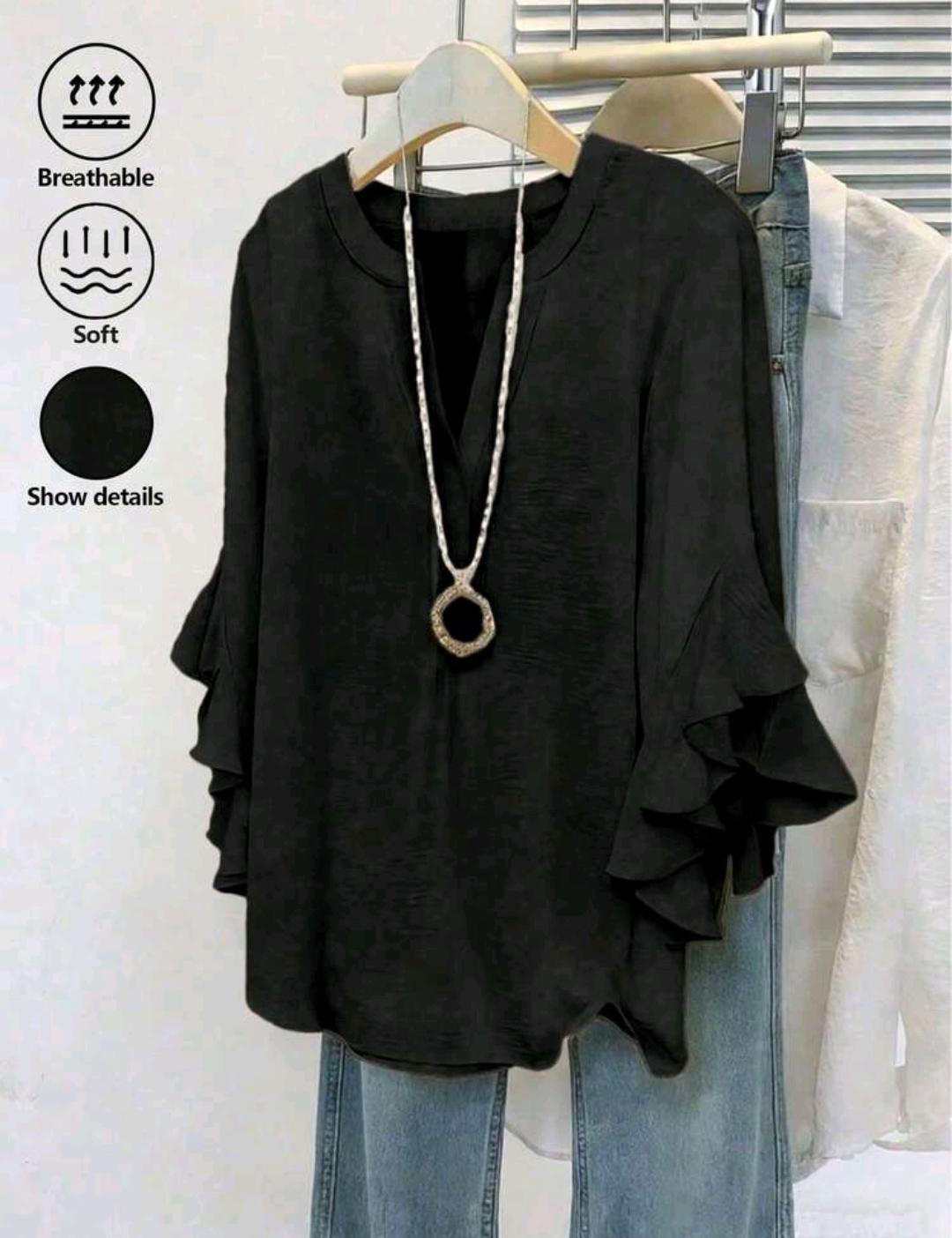 Blusa Aurora con mangas de volantes · Bajo pedido