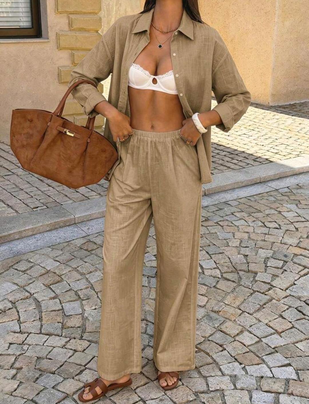 Conjunto de camisa y pantalón 100 % algodón | Bajo pedido