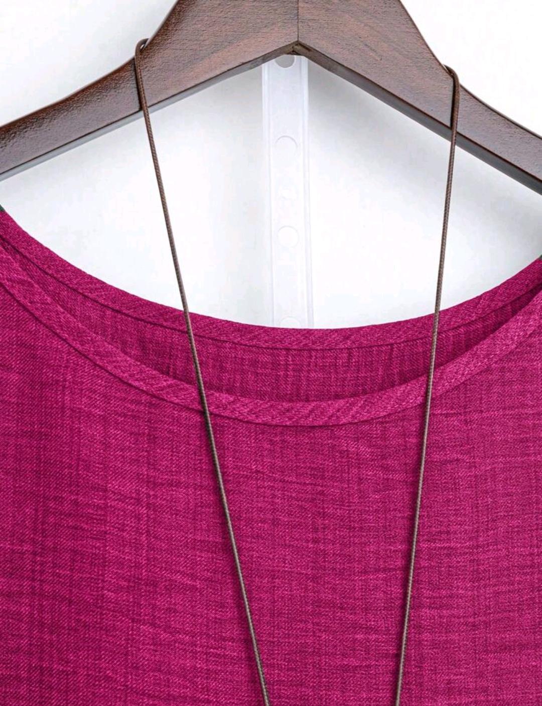Blusa Plus de corte amplio y manga media | Bajo pedido