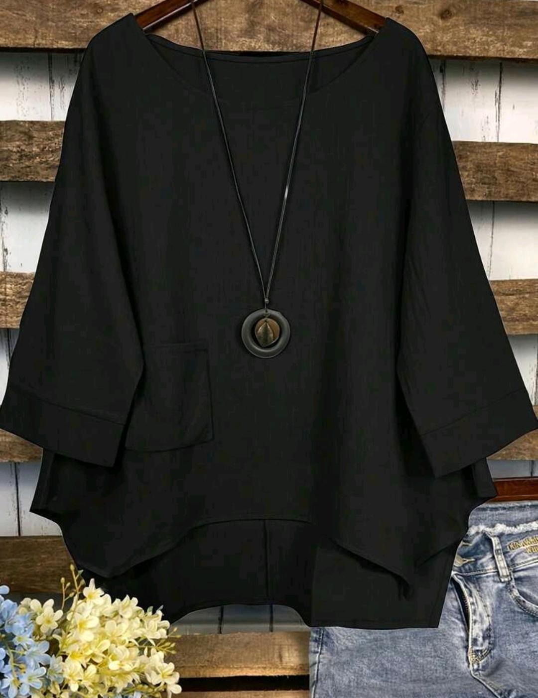 Blusa de algodón de corte amplio Esencia · Bajo pedido