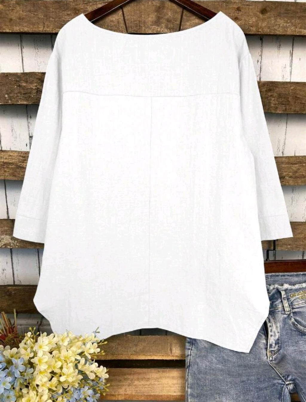 Blusa de algodón de corte amplio Esencia · Bajo pedido