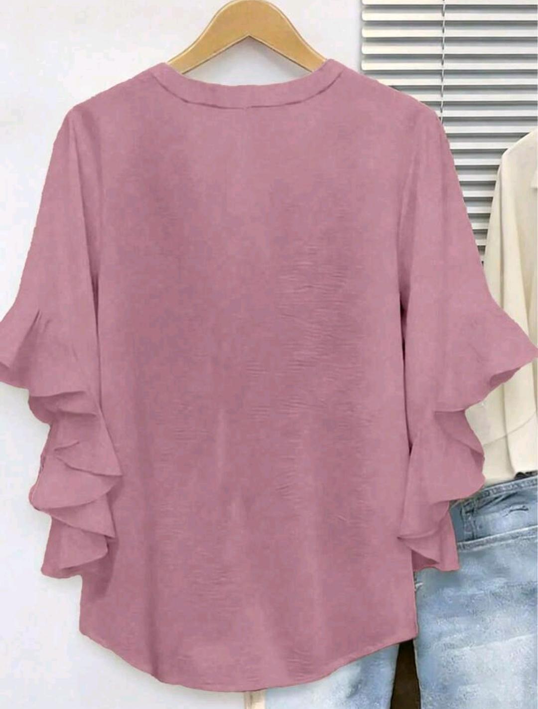 Blusa Aurora con mangas de volantes · Bajo pedido