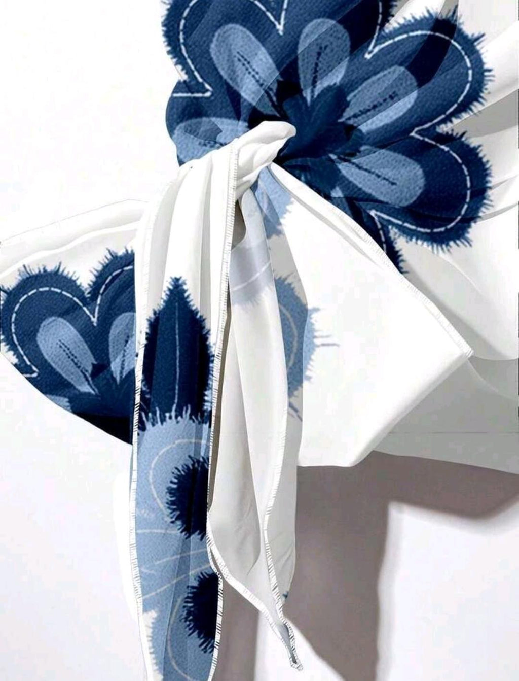 Blusa de mujer con estampado floral y lazo, y pantalones rectos sueltos de 2 piezas - Conjunto de ropa de verano, primavera, playa, festival, vacaciones, oficina, campo.