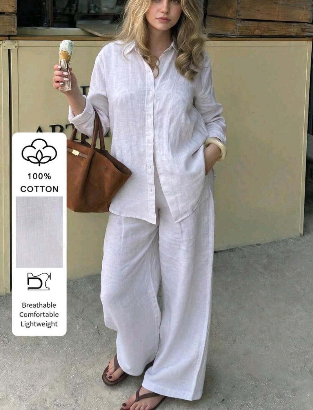 Conjunto de camisa y pantalón 100 % algodón | Bajo pedido