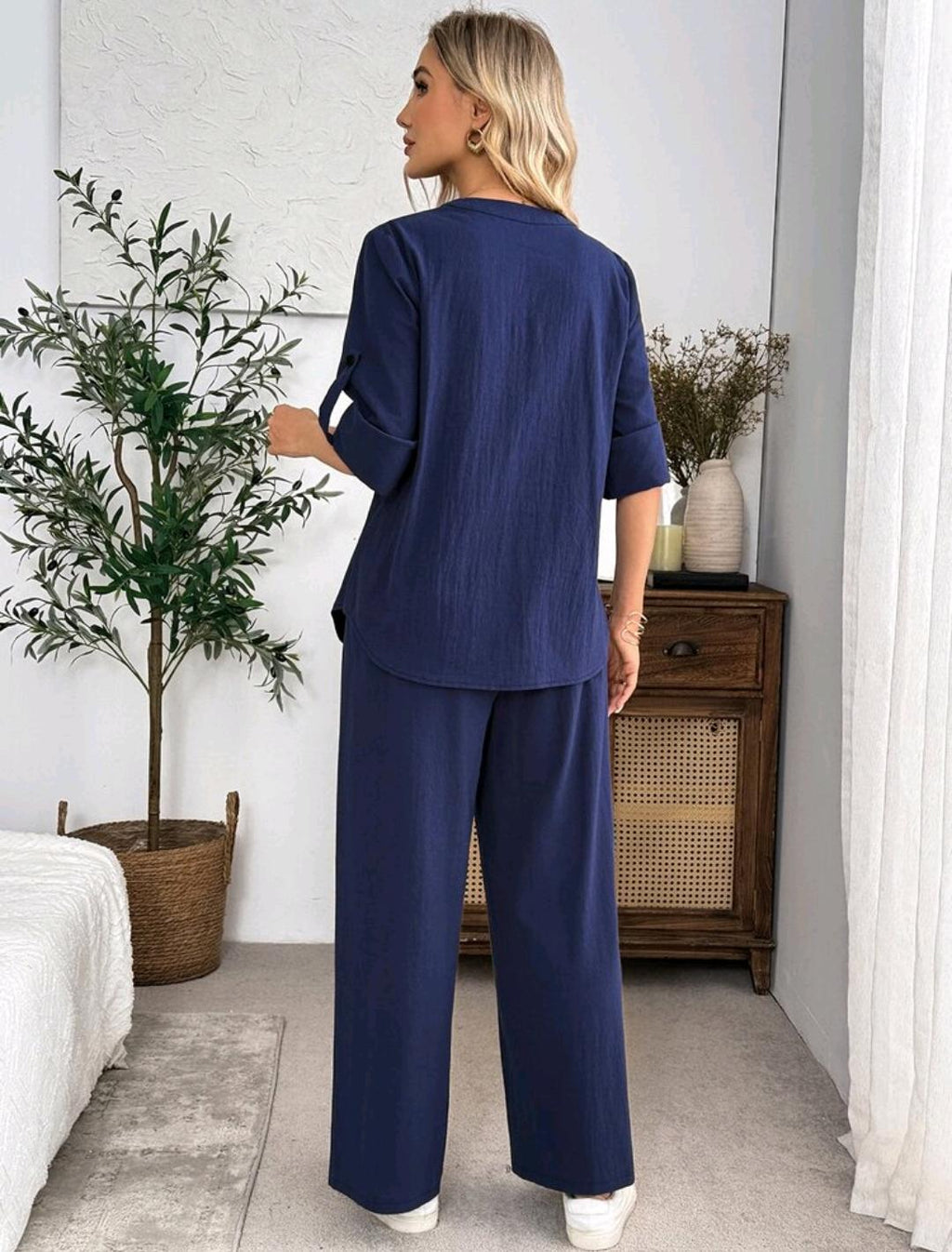Conjunto de 2 piezas de pantalón y blusa manga larga – Bajo pedido