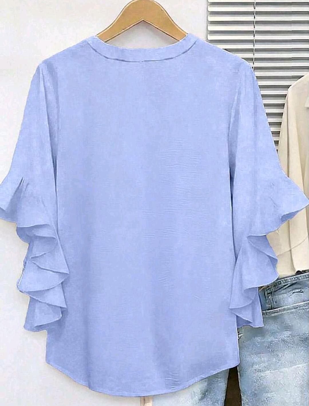 Blusa Aurora con mangas de volantes · Bajo pedido