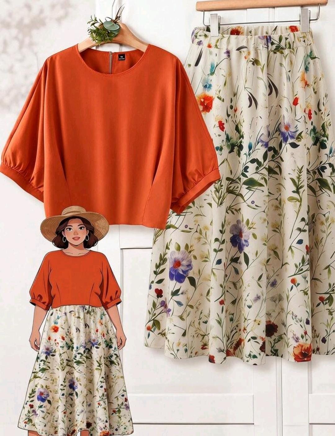 Falda y blusa