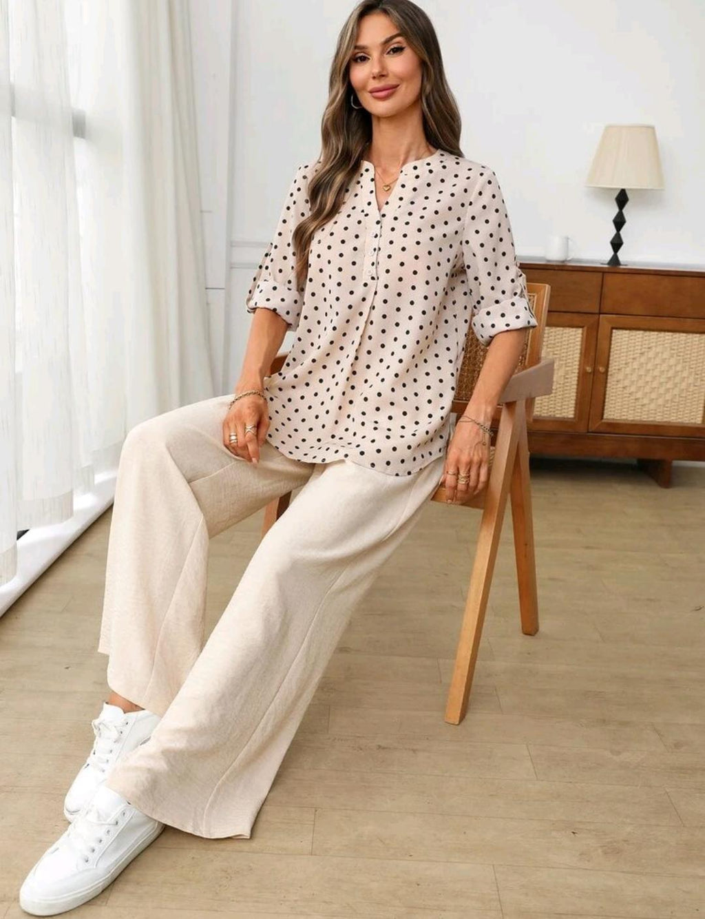 Conjunto de 2 piezas de pantalón y blusa manga larga – Bajo pedido