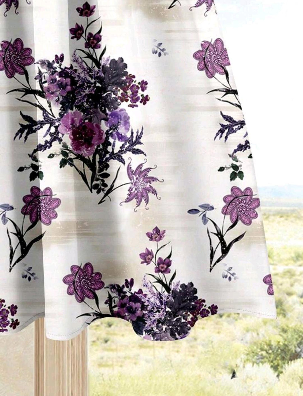 Rusticease 2 piezas/Set Conjunto de mujer con top de unicolor y falda estampada floral púrpura para vacaciones estilo casual.