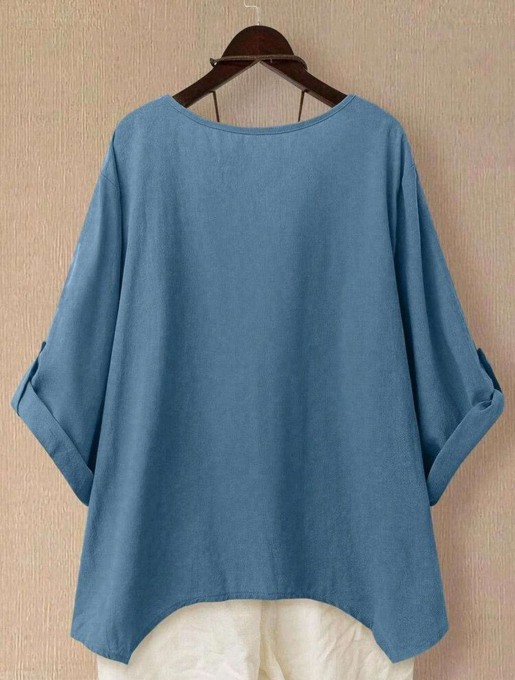 Blusa olgada con botones | Bajo pedido