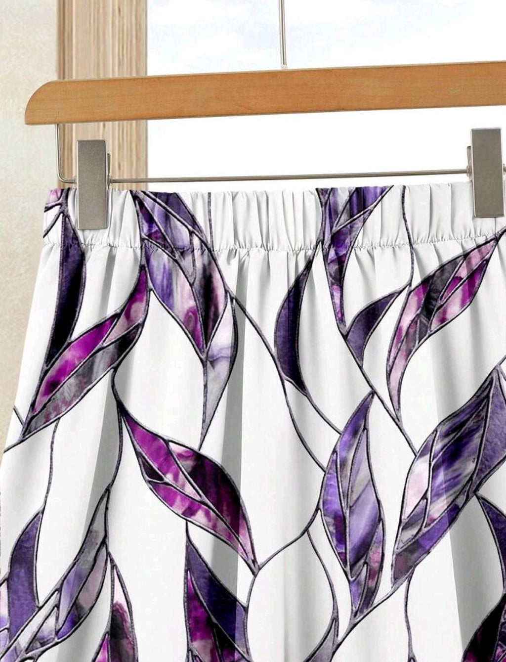 Rusticease Conjunto de 2 piezas para mujer de top de color liso + falda estampada, elegante y casual para vacaciones, atuendo de verano, top estampado, malva púrpura, púrpura floral.
