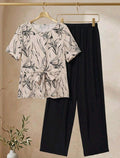 Set de 2 piezas con estampado floral