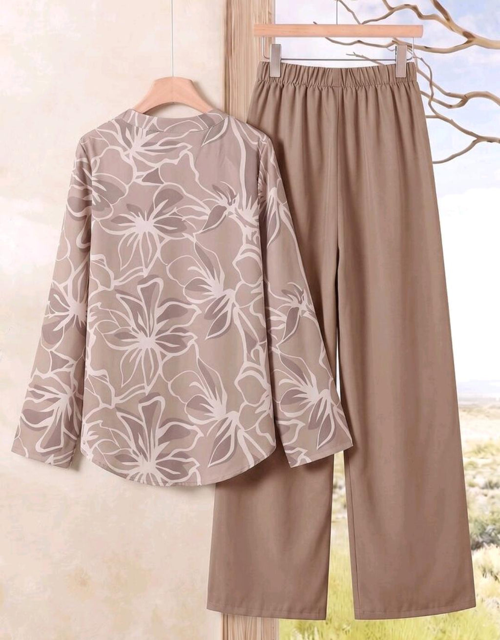 Conjunto de 2 piezas de pantalón y blusa manga larga – Bajo pedido