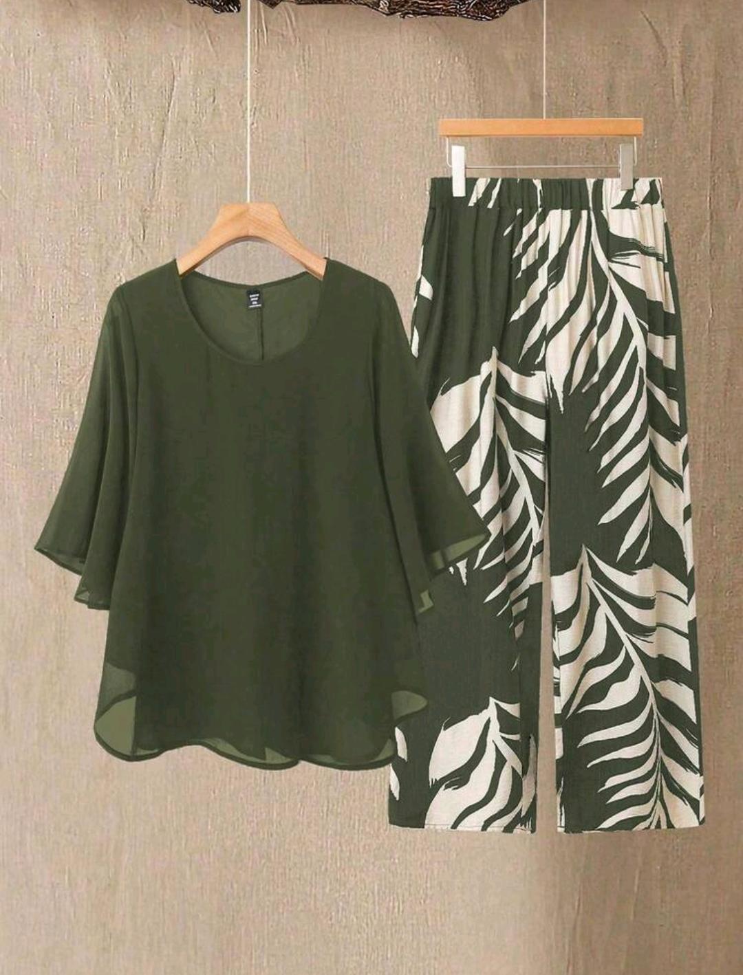 Conjunto Brisa Tropical Plus | Blusa y pantalón | Bajo pedido