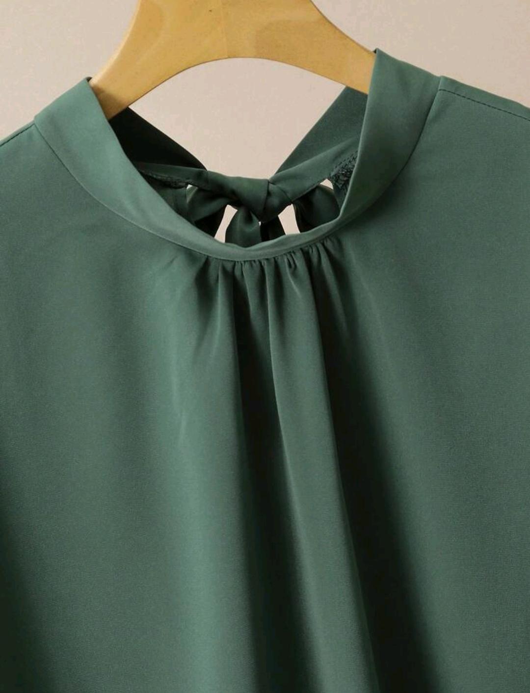 Conjunto de 2 piezas con Top de mangas de murciélago de unicolor y pantalones largos impresos para tallas grandes