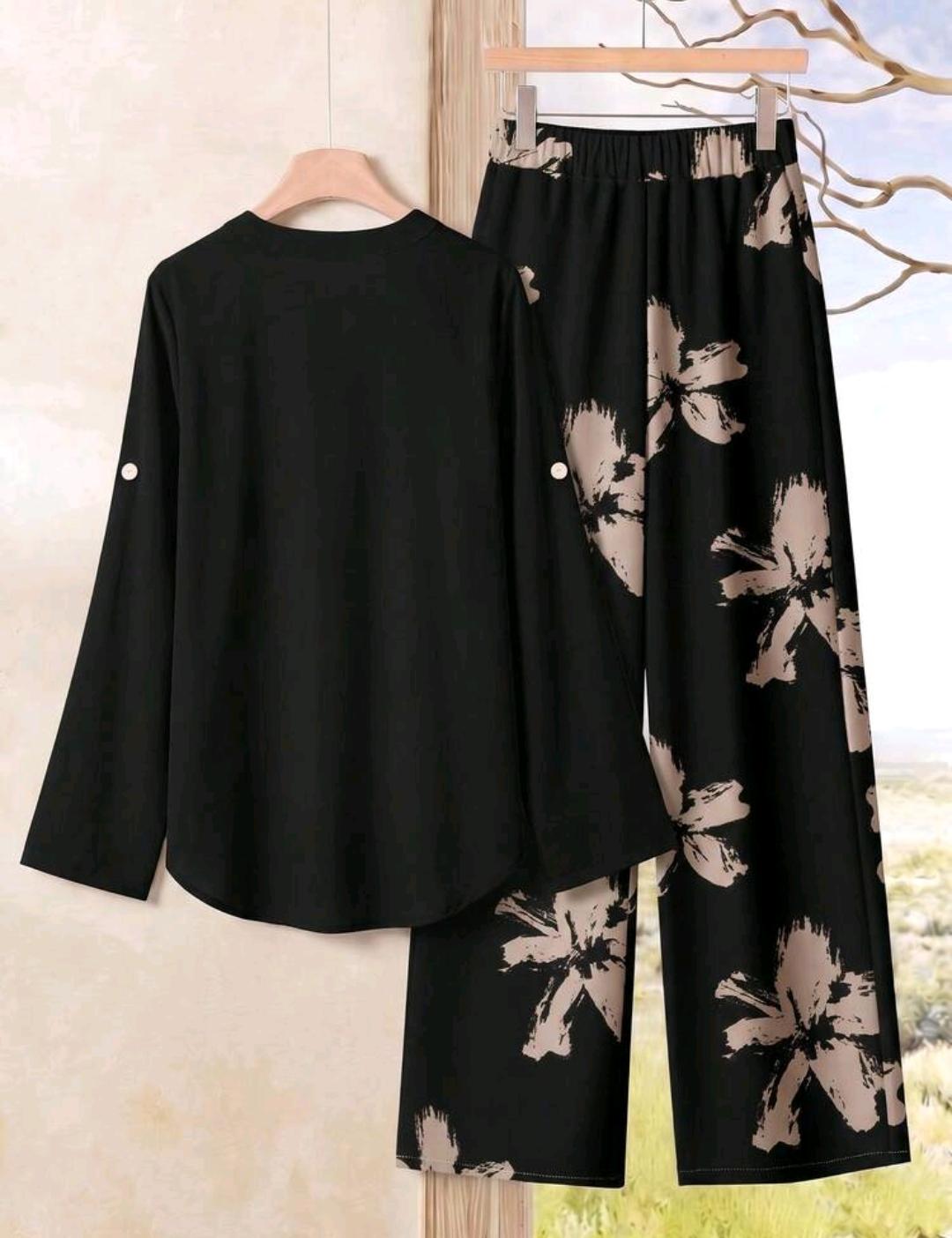 Conjunto de 2 piezas de pantalón y blusa manga larga – Bajo pedido