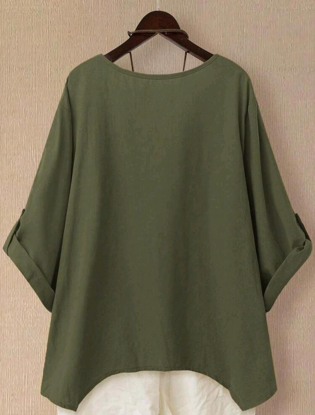 Blusa olgada con botones | Bajo pedido